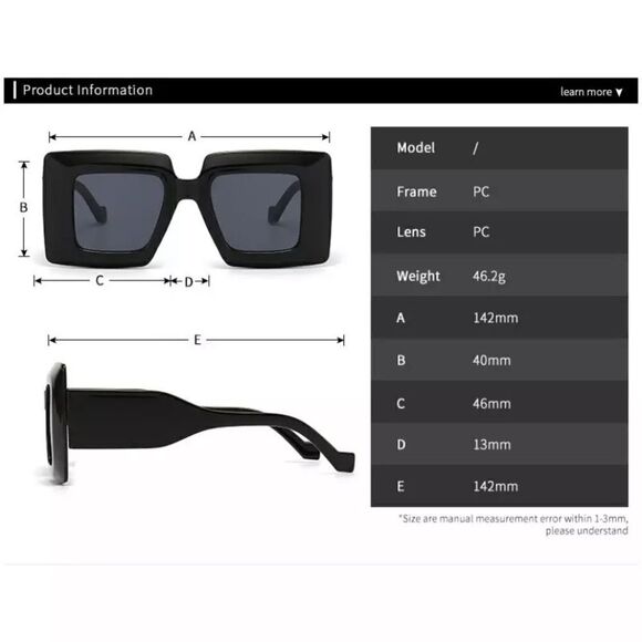 Oversized Square Sunglasses - Picture 3 of 6